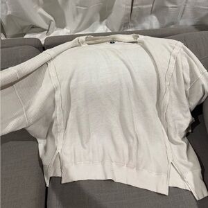 AE scoop neck big hug waffle sweatshirt